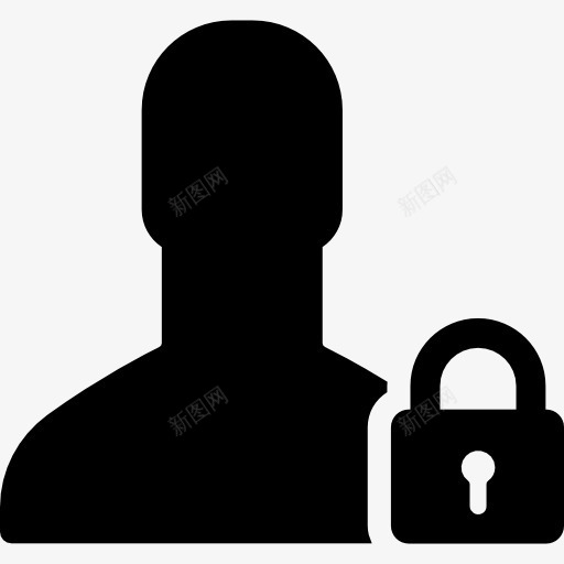 用户图标png_新图网 https://ixintu.com 人 头像 安全 挂锁 用户隐私保护 界面 社会 简介