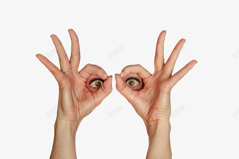 手指和眼睛png免抠素材_新图网 https://ixintu.com 偷眼 偷窥 手型 手指素材 搞笑 眼睛素材