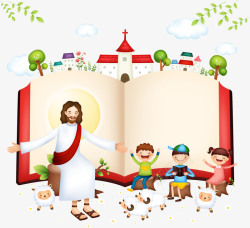 耶稣与孩子素材