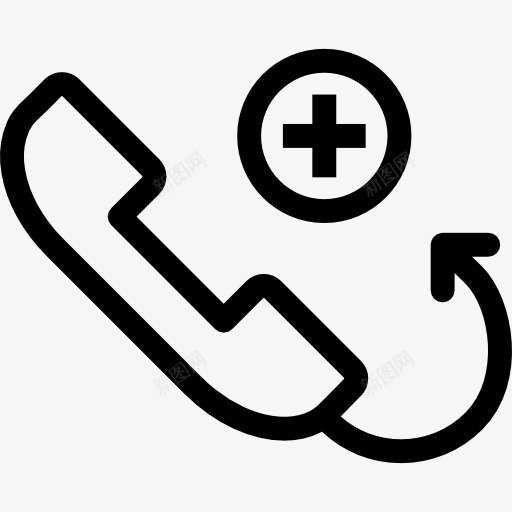 急救电话图标png_新图网 https://ixintu.com 健康诊所 医院电话 技术 电话 电话听筒