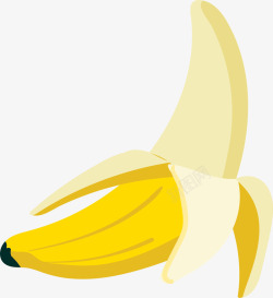 扒皮扒开皮的夏日香蕉矢量图高清图片