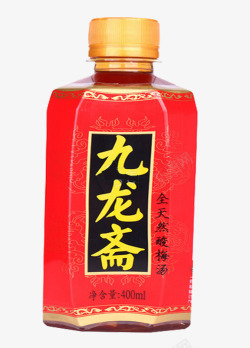 瓶装酸梅汤九龙斋酸梅汁片高清图片