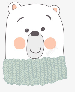 萌萌的小熊卡通可爱小动物装饰动物头像高清图片