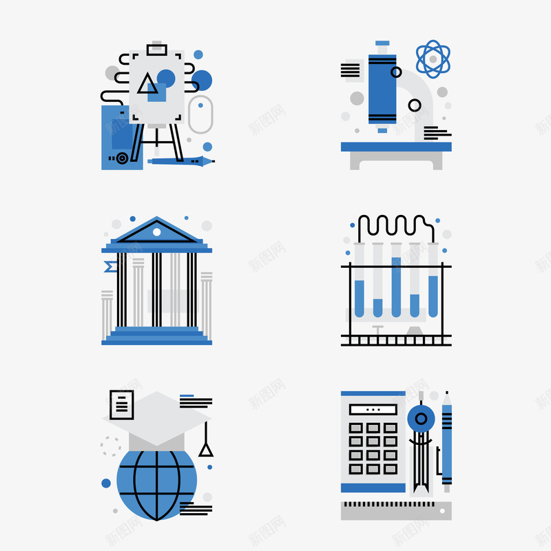 蓝色现代金融商业标合集矢量图图标eps_新图网 https://ixintu.com 免抠图PNG 商业 图标合集 现代 蓝色 金融 矢量图