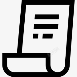 购物收据收纸图标高清图片