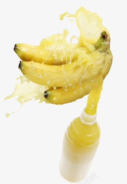 洒出果汁香蕉高清图片