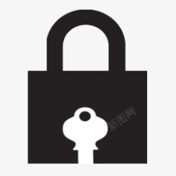 购物网站图标关键钥匙锁锁锁定安全购物网站图标高清图片