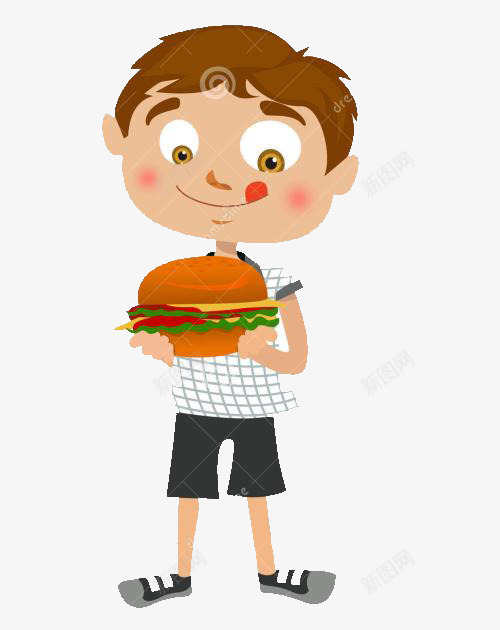 小男孩吃蟹黄堡png免抠素材_新图网 https://ixintu.com 卡通汉堡设计 孩子 汉堡 男孩 男孩吃汉堡设计 蟹黄堡