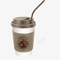 闻咖啡的味道咖啡奶茶插画高清图片