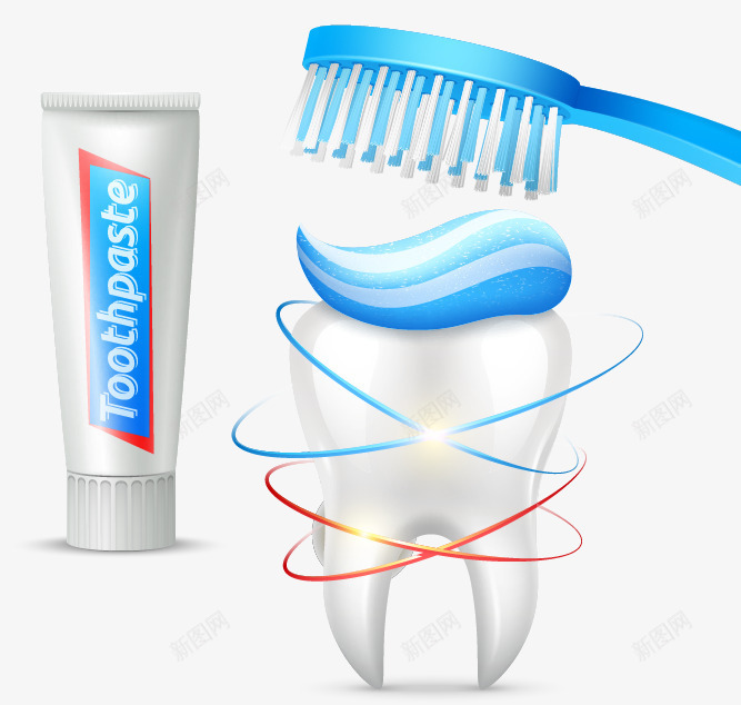 牙膏牙刷png免抠素材_新图网 https://ixintu.com 医院医疗 口腔护理 牙刷 牙医 牙科医疗 牙膏 牙齿 牙齿设计