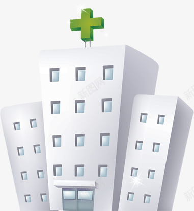 白色建筑医院卡通png免抠素材_新图网 https://ixintu.com 医院 卡通 建筑 白色