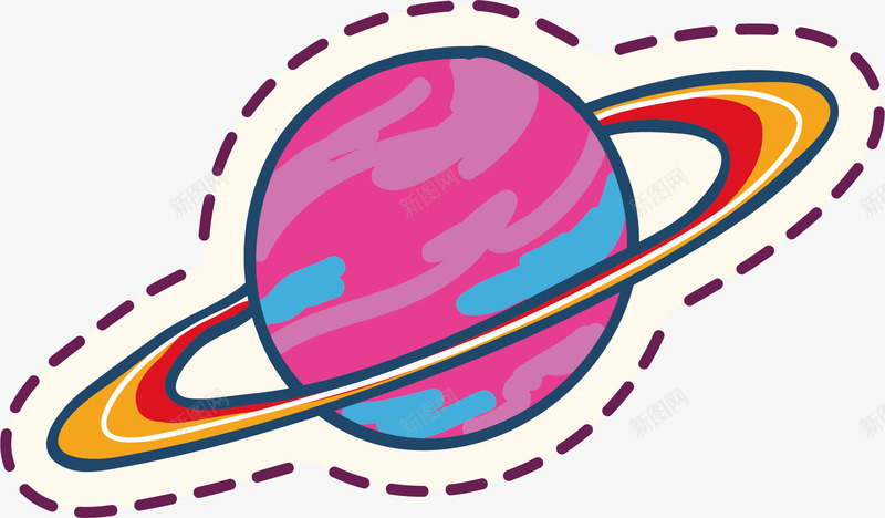 彩色星球矢量图ai免抠素材_新图网 https://ixintu.com 可爱 彩色 手绘的 星球 现代 矢量的 简约 粉色 矢量图
