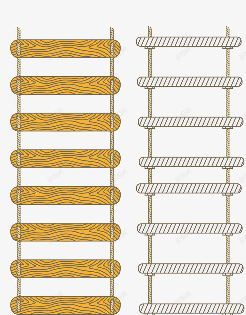 现代风格云梯png免抠素材_新图网 https://ixintu.com 云梯 木梯 梯子 矢量云梯 简约云梯 绳梯 装饰 装饰素材
