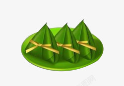 芦苇叶绿色盘装芦苇叶粽子高清图片