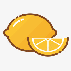 扁平水果柠檬矢量图素材