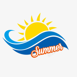 夏日阳光海滩度假logo矢量图图标图标