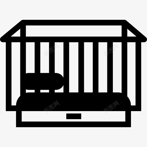 摇篮图标png_新图网 https://ixintu.com 保护床 婴儿 建筑物 栅栏 睡眠