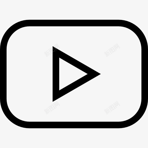YouTube播放按钮概述社会符号图标png_新图网 https://ixintu.com YouTube 按钮 概述 游戏 社交 社会的轮廓 视频 象征