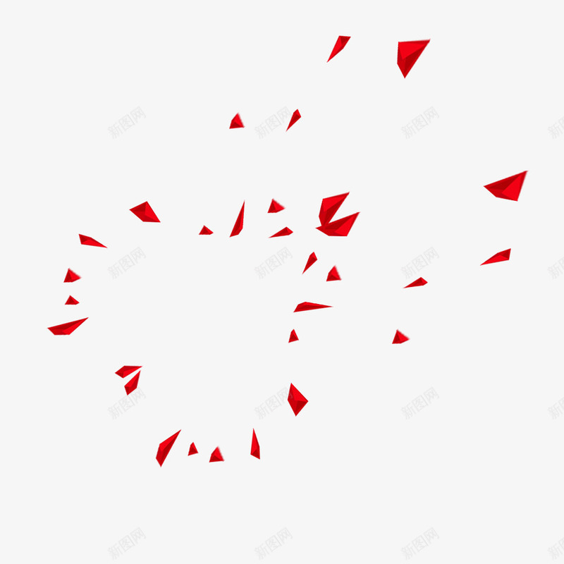 红色创意碎纸png免抠素材_新图网 https://ixintu.com 创意 小碎纸 小纸片 碎纸 立体图案 简约 红色 红色碎纸片