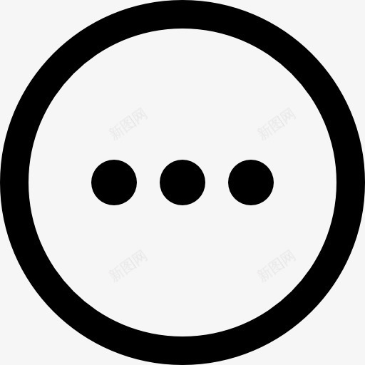 更多的圆形按钮三分图标png_新图网 https://ixintu.com metrize 三圈 三点 圆形按钮 按钮 接口 点