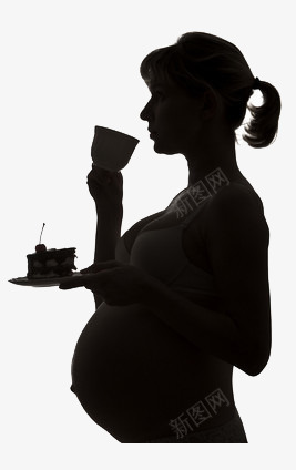 孕妇进食吃甜品和喝饮料png免抠素材_新图网 https://ixintu.com 孕妇 甜品 进食 饮料