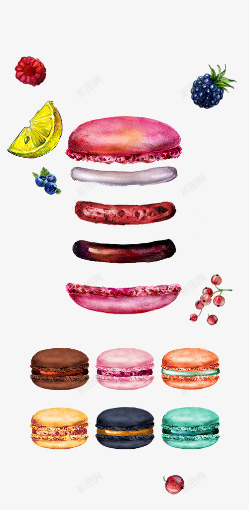 创意汉堡广告元素psd免抠素材_新图网 https://ixintu.com 创意汉堡广告元素 柠檬 桑椹 蓝莓 野莓