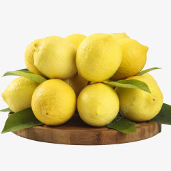 柑橘黄一盘新鲜黄柠檬摄影高清图片