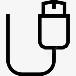 电子连接器USB插头电缆图标高清图片
