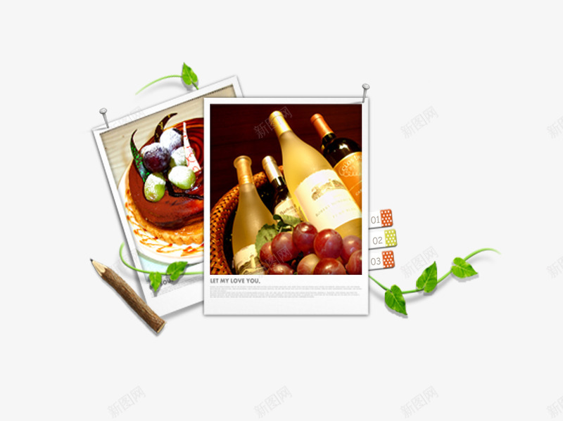 食物照片png免抠素材_新图网 https://ixintu.com 拍立得起泡酒相片框