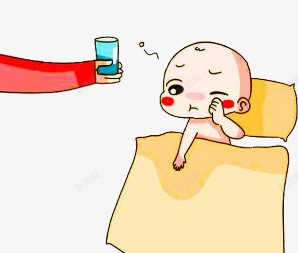 宝宝起床喝水png免抠素材_新图网 https://ixintu.com 喝水 宝宝 宝宝喝水 睡觉 起床