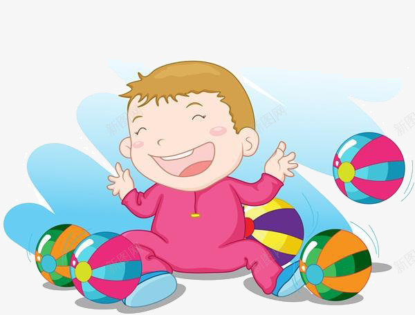 卡通婴儿玩玩具png免抠素材_新图网 https://ixintu.com 卡通 婴儿 玩玩具 球