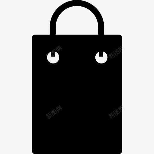 购物袋黑色的剪影图标png_新图网 https://ixintu.com 商业 商务 工具袋 购物袋 购物袋剪影 黑色