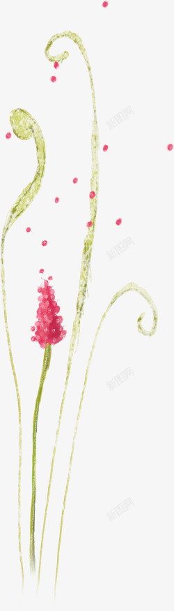 创意手绘花枝素材