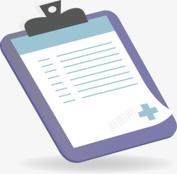 医疗病例医疗用的蓝色笔记本矢量图高清图片