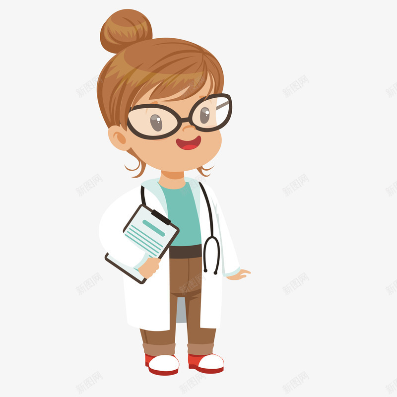 带着眼镜的女医生在工作矢量图ai免抠素材_新图网 https://ixintu.com 医生 医院 在工作 带着眼镜的女医生 职业人物 矢量图