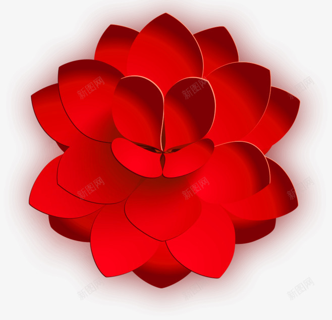 红色质感花朵png免抠素材_新图网 https://ixintu.com 素材 红色 花朵 质感