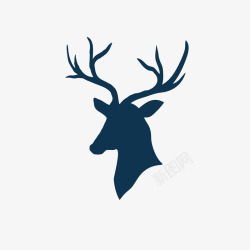 小鹿的头像装饰矢量图素材