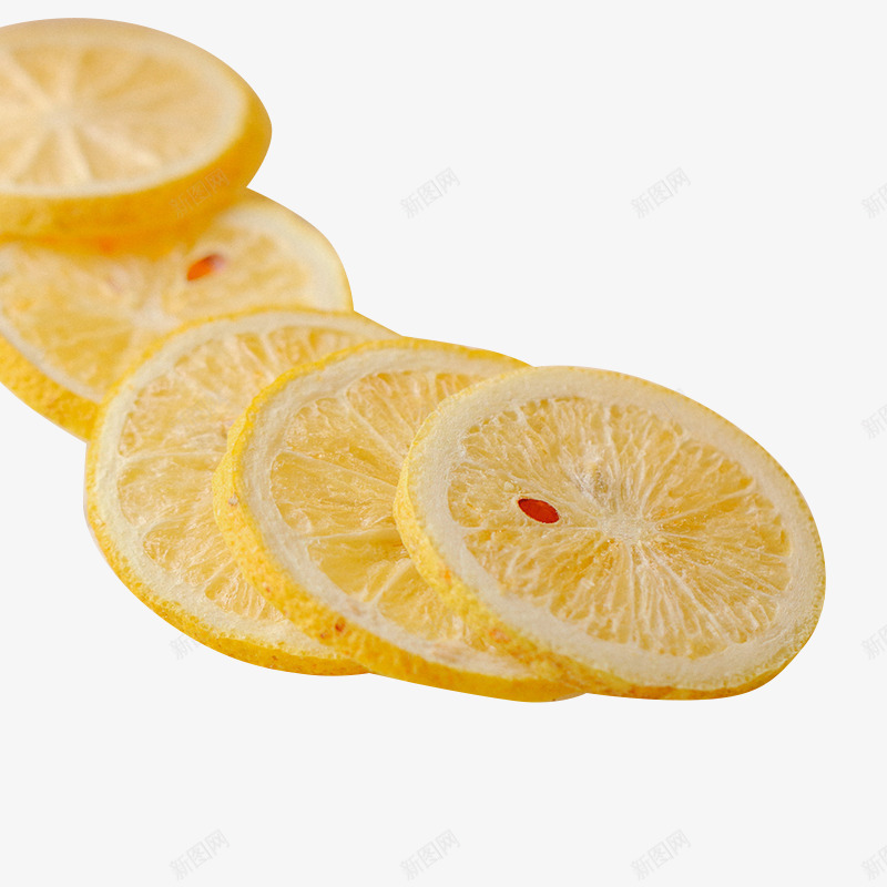 切片的柠檬png免抠素材_新图网 https://ixintu.com 产品实物 柠檬片 水果 花茶 黄色