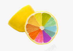 七彩柠檬柠檬高清图片