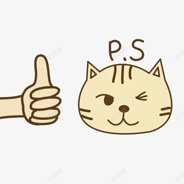 帅气的小猫png免抠素材_新图网 https://ixintu.com 卡通 可爱的 大拇指 头像 小猫 插图 简笔 表扬