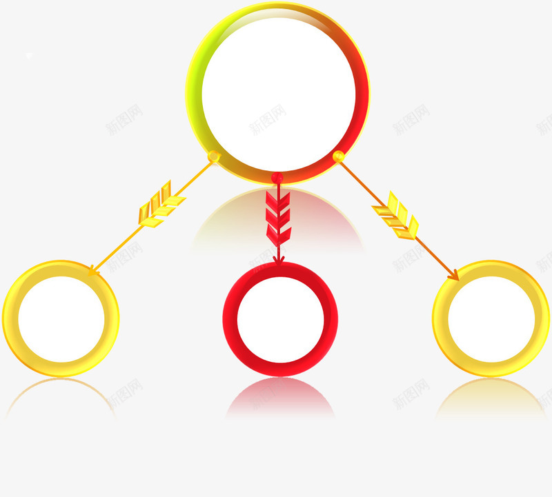 彩色圆环羽箭png免抠素材_新图网 https://ixintu.com 分类 圆环 彩色 结构 羽箭