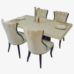 现代酒店餐桌餐椅素材