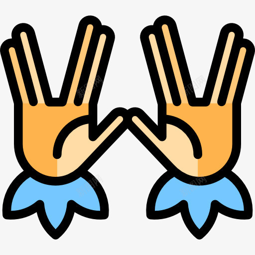 两个手掌png免抠素材_新图网 https://ixintu.com 卡通 手指 手掌 手绘