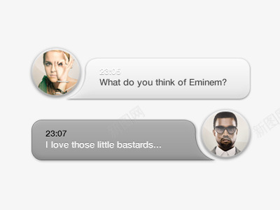 对话界面png免抠素材_新图网 https://ixintu.com 头像 对话框 简约