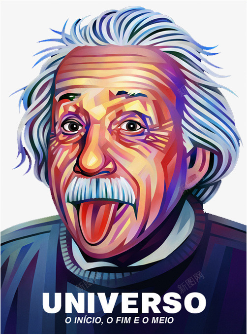 爱因斯坦头像png免抠素材_新图网 https://ixintu.com 扁平 手绘 爱因斯坦头像 爱因斯坦素材