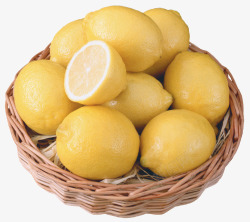 一篮子柠檬素材