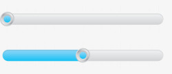 蓝色进度条按钮素材