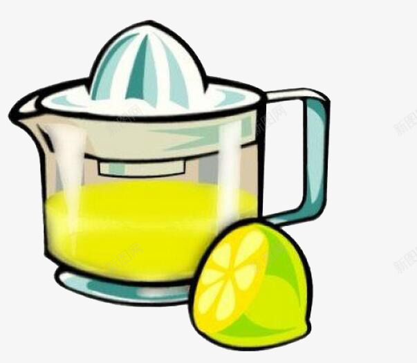 水果榨汁机png免抠素材_新图网 https://ixintu.com 家用电器 柠檬 柠檬汁