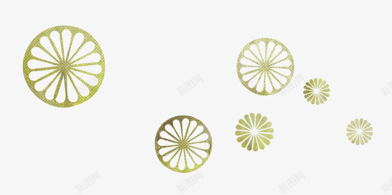 漂浮柠檬png免抠素材_新图网 https://ixintu.com 柠檬片图案 灰绿色 简约时尚 装饰图案