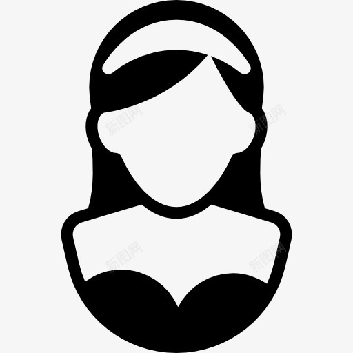 用户的长头发的女孩图标png_新图网 https://ixintu.com 人头像 女人 用户头像 用户配置文件